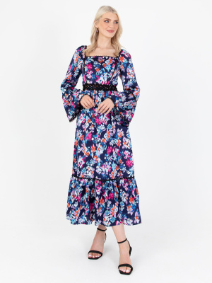 Lovedrobe Luxe Abstract Print Satin Midi Dress - STRAIGH SIZE Wholesale Pack