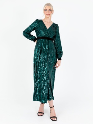 Lovedrobe Luxe Fully Embellished Velvet Midi Dress - STRAIGHT SIZE Wholesale Pack
