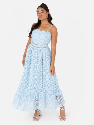 Maya Blue Floral Cami Midi Dress - Wholesale Pack