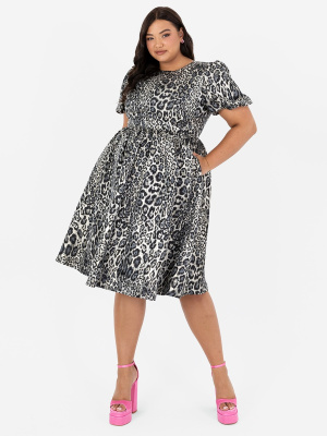 Lovedrobe Luxe Animal Print Midi Dress with Keyhole Detail - Wholesale Pack