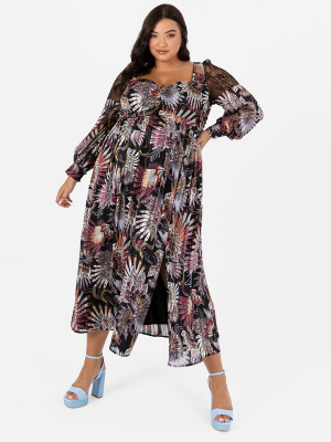  Lovedrobe Luxe Abstract Feather Print Midaxi Dress - Wholesale Pack